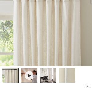 Pottery Barn Linen blackout Drapes -ivory.